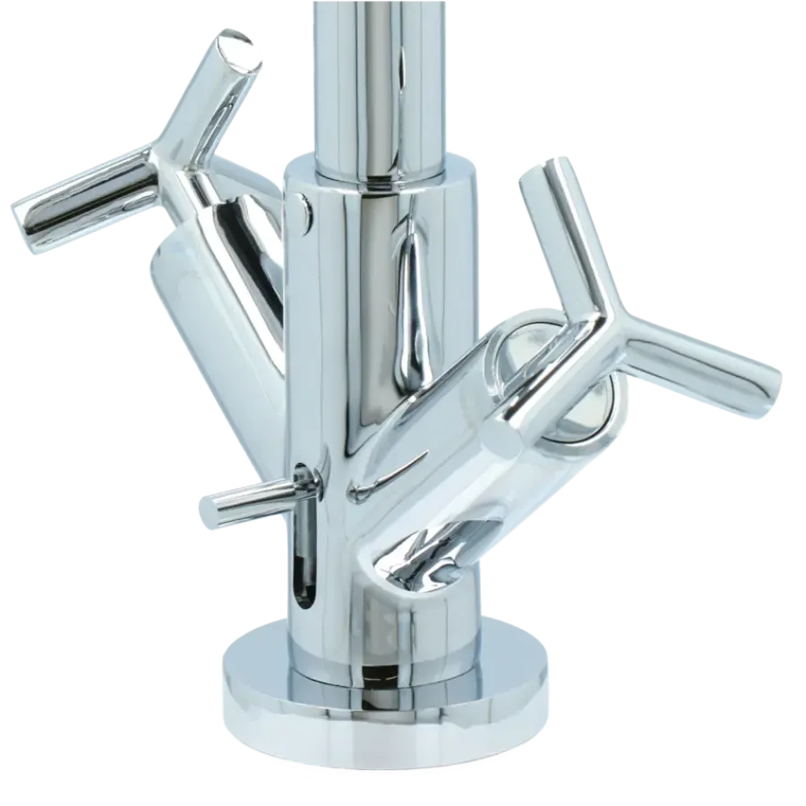 Absolut Post 2-knops wastafelkraan Chroom