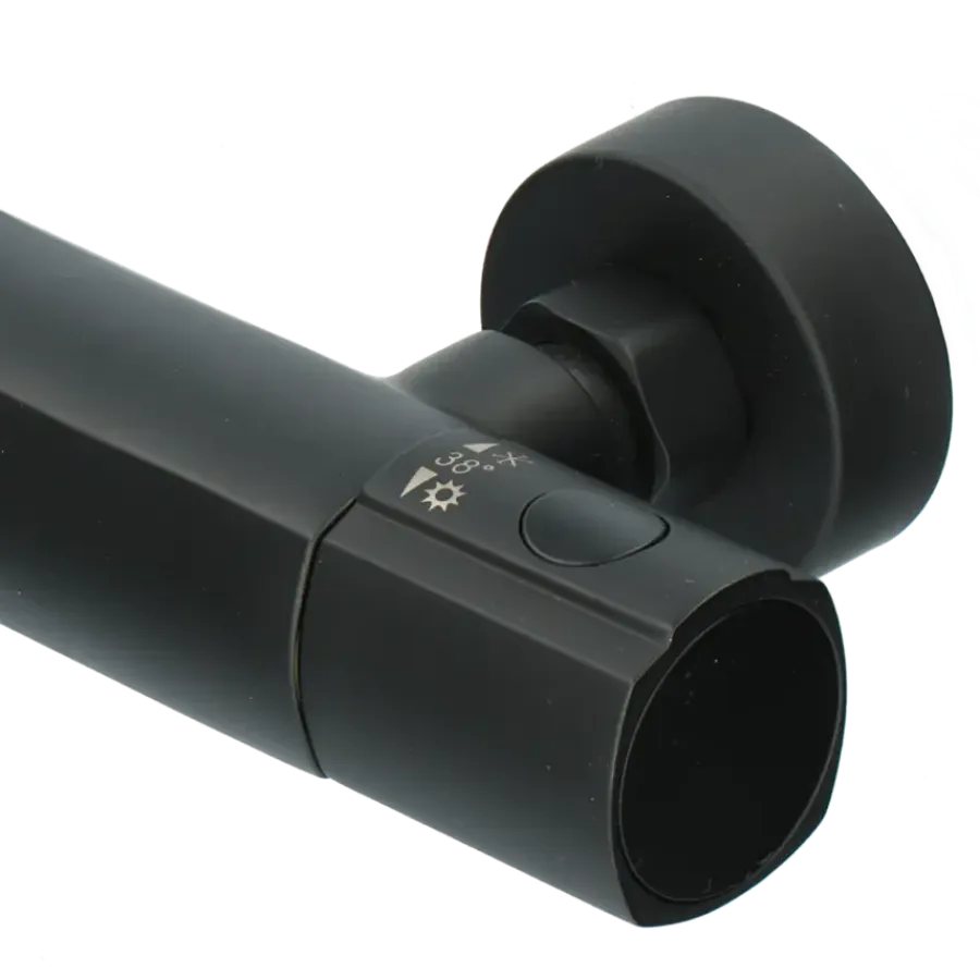 Absolut thermostatische badkraan Absi zwart 15 cm