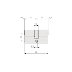Abus deurcilinder E60NP High Security 30/30 mm