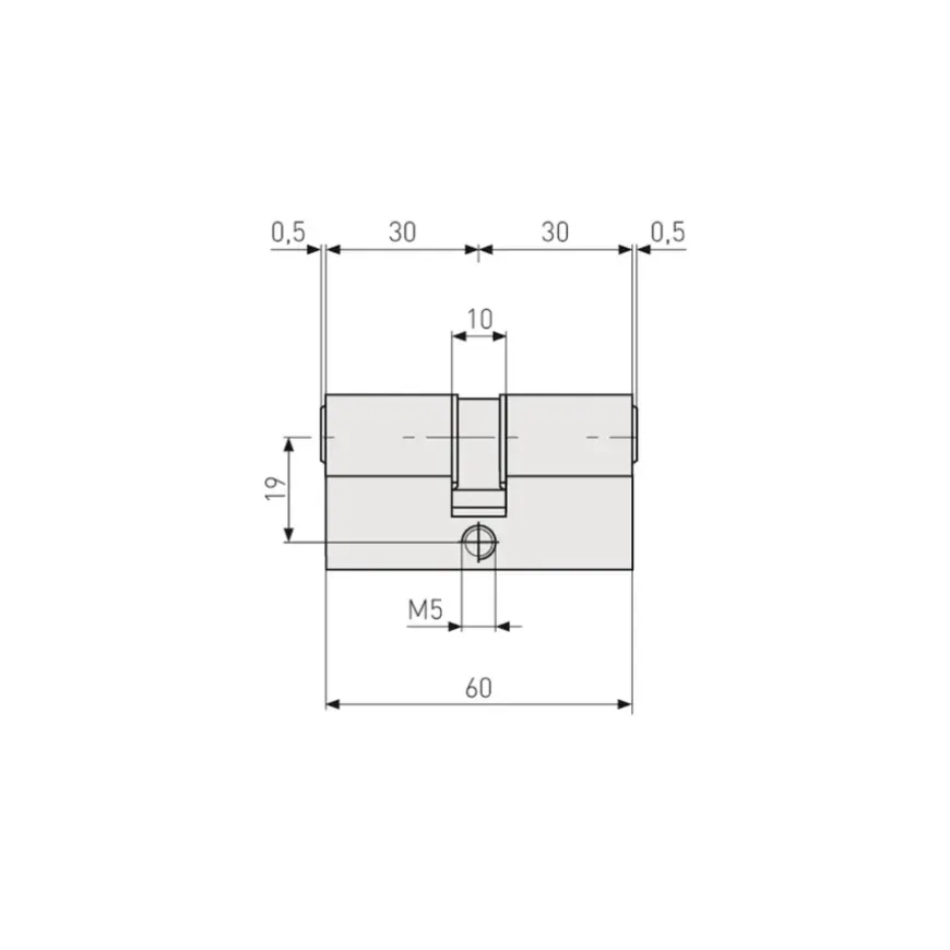 Abus deurcilinder E60NP High Security 30/30 mm