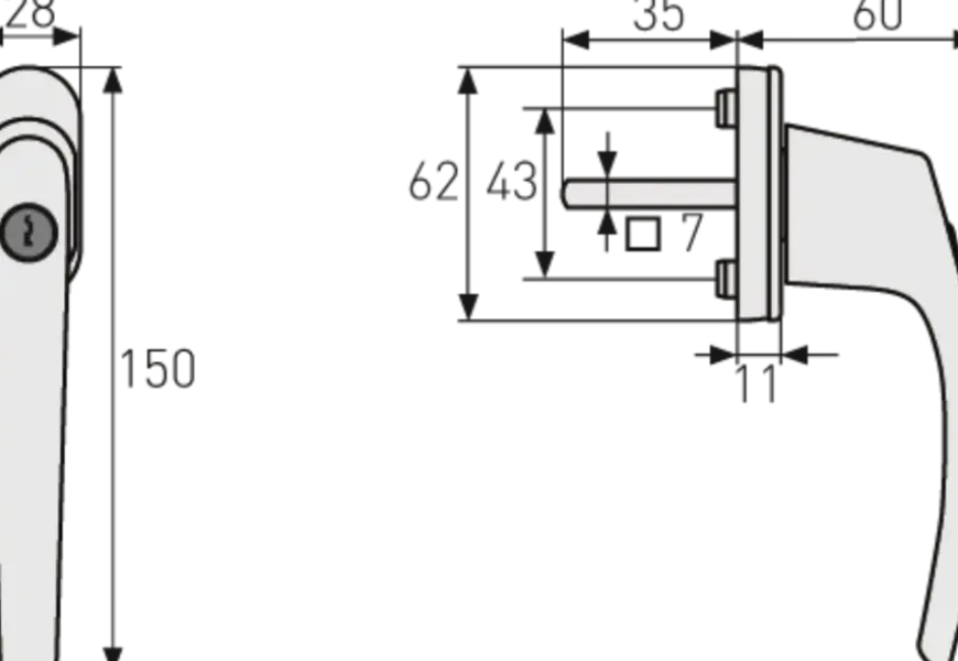 Abus raamkruk FG71 wit SKG**