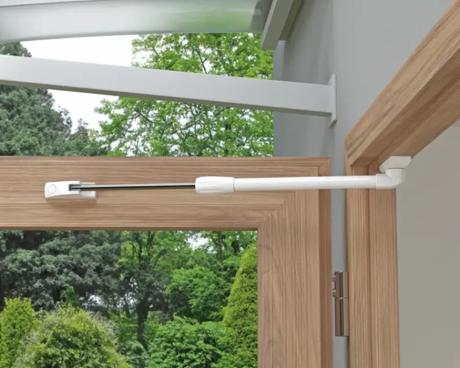 Abus raamuitzetter telescopisch buiten draaiend - grijs - 20cm