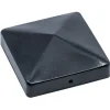Geen Afdekkap piramide tuinpaal zwart verzinkt 9x9 cm
