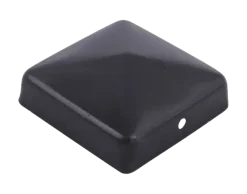 Geen Afdekkap piramide tuinpaal zwart verzinkt 7x7 cm