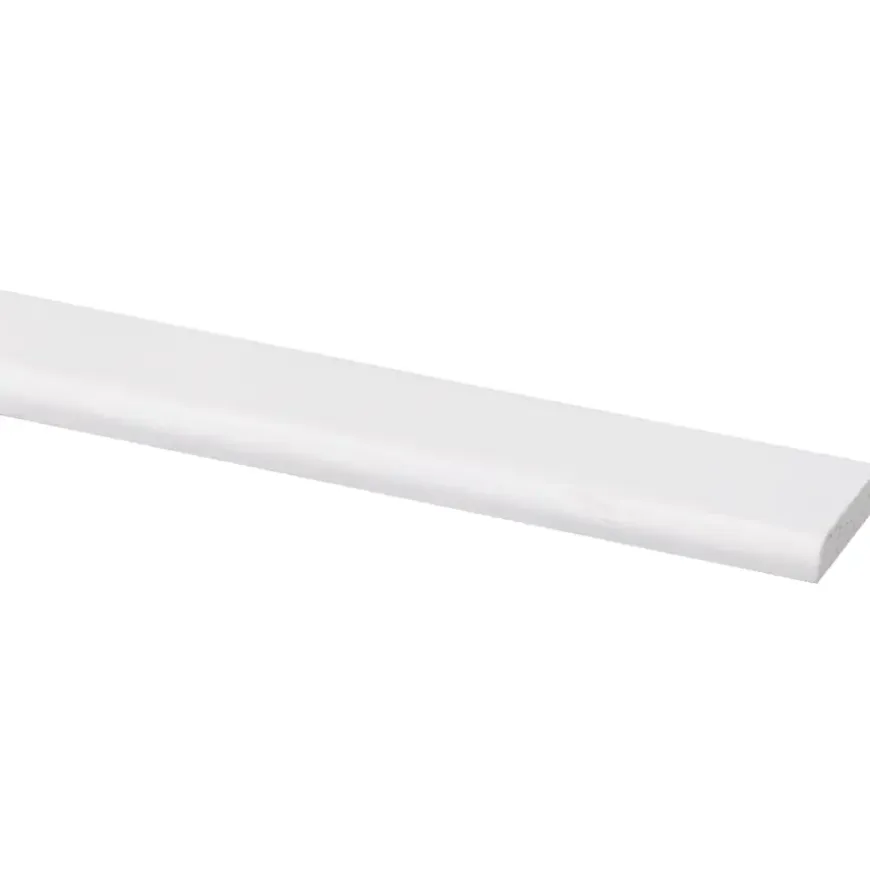 Afdeklijst grenen 5x22 mm wit gegrond lengte 270 cm