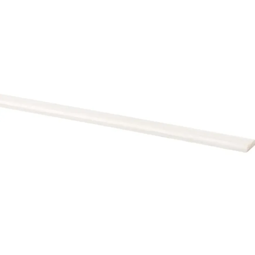 Afdeklijst grenen 4x18 mm wit lengte 270 cm
