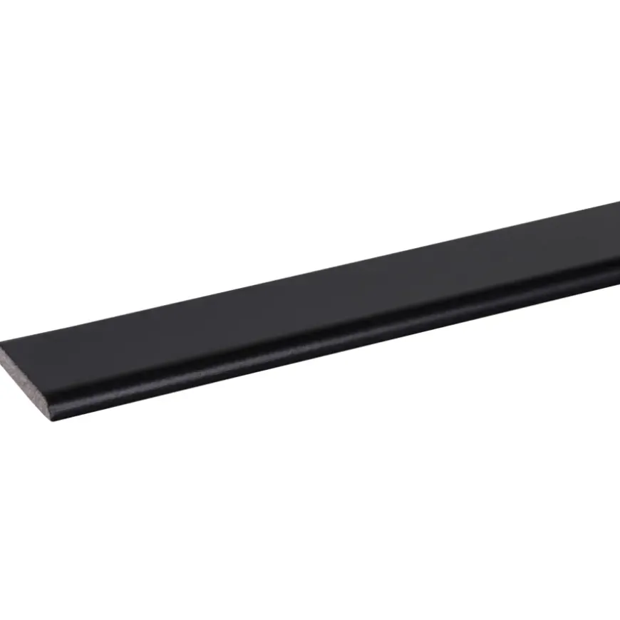 Afdeklijst grenen zwart gelakt 5x37mm 270cm