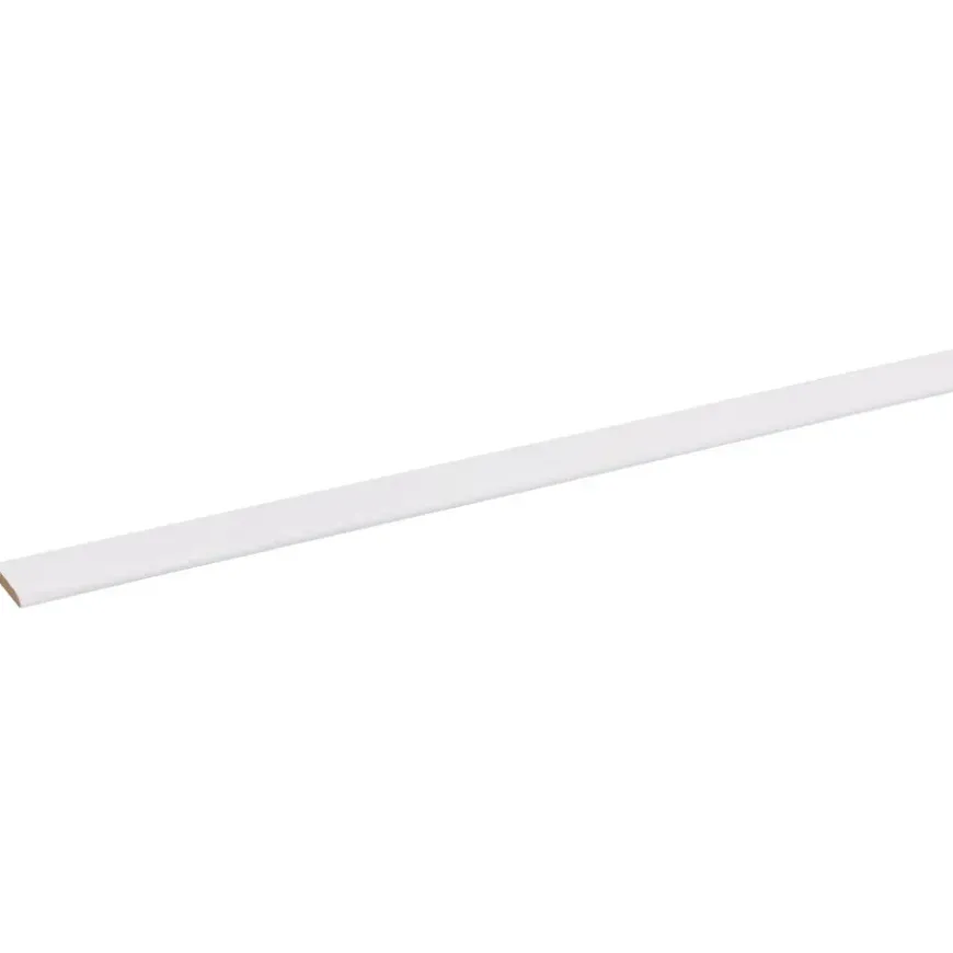 Afdeklijst MDF 4x22 mm wit lengte 260 cm