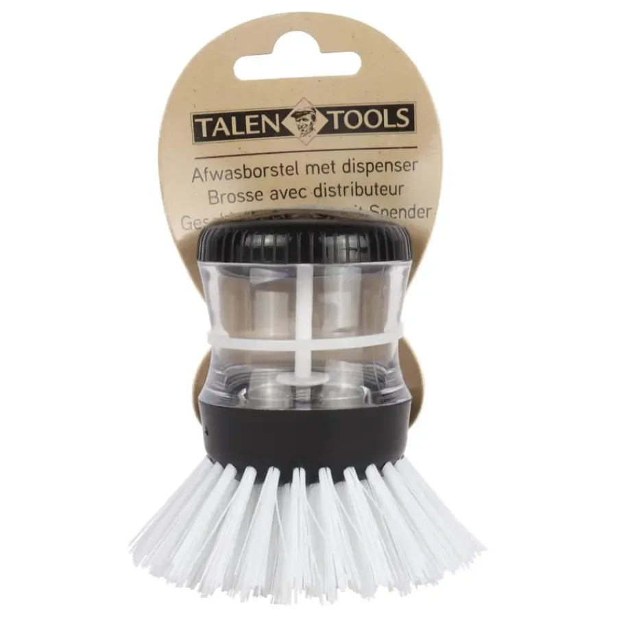 Talen Tools Afwasborstel met zeepdispenser