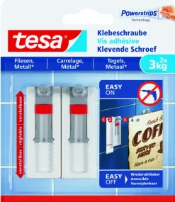 Tesa Als je de Verstelbare Klevende Schroef voor Tegels & Metaal