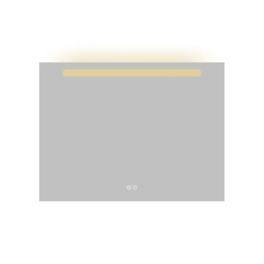 Atlantic badkamerspiegel Delon met verlichting rechthoek 60 x 80 cm chroom