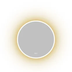 Atlantic badkamerspiegel Jeron met verlichting rond ø 60 cm chroom