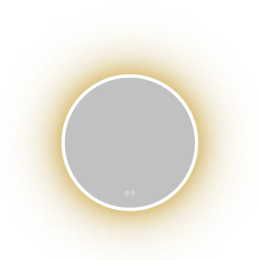 Atlantic badkamerspiegel Jeron met verlichting rond ø 60 cm chroom