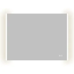 Atlantic badkamerspiegel Taylan met verlichting rechthoek 60 x 80 cm chroom