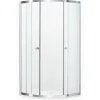 Atlantic douchecabine Silas met schuifdeur zilver kwartrond 90 x 90 cm