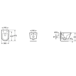 Atlantic hangend toilet Dayo compact wit