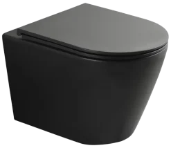 Atlantic hangend toilet Joey mat zwart