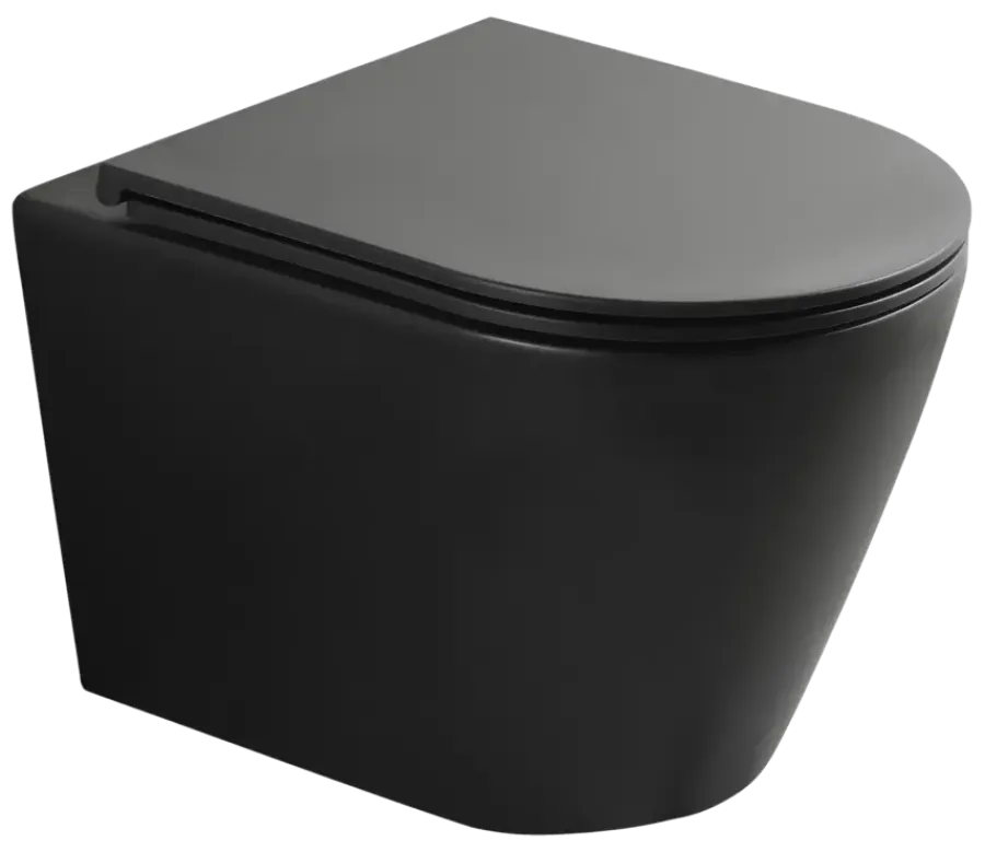 Atlantic hangend toilet Joey mat zwart