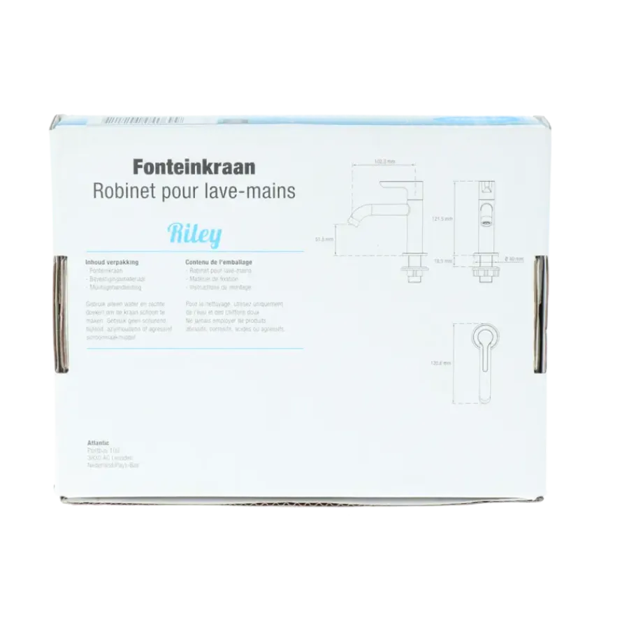Atlantic Riley éénhendel fonteinkraan RVS
