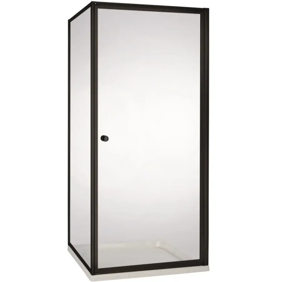 Atlantic Roan Douchewand en -deur 90x90x190cm Zwart