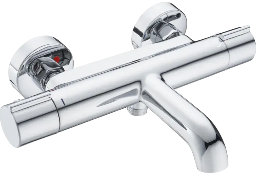 Atlantic thermostatische badkraan Colin chroom 15 cm