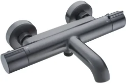 Atlantic thermostatische badkraan Colin gun metal 15 cm