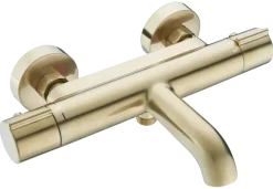 Atlantic thermostatische badkraan Colin goud 15 cm