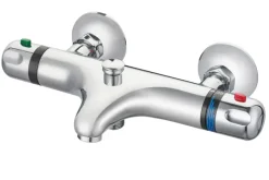 Atlantic thermostatische badkraan Diane met omstelling chroom 15cm