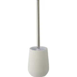 Atlantic toiletborstelgarnituur natuursteenlook met ribbels Wit