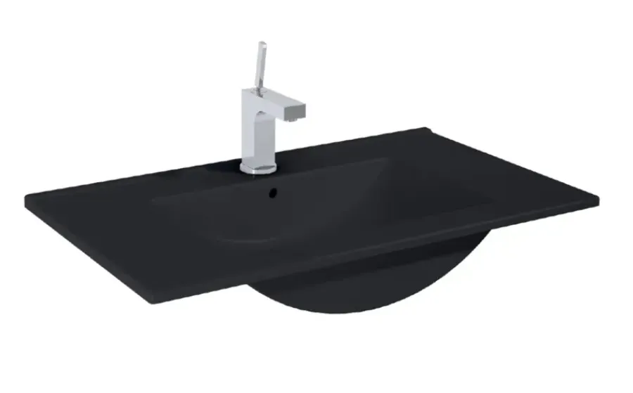 Atlantic wastafel Kyra zwart keramiek 80 cm