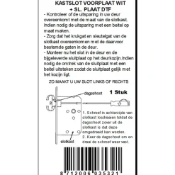 ATZ Insteekslot kastslot met witte voorplaat Doorn 50mm