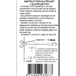 ATZ Insteekslot kastslot met RVS voorplaat Doorn 50mm