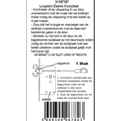 ATZ Insteekslot loopslot met zwarte voorplaat Doorn 50mm