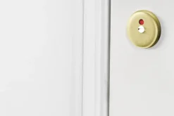 AXA binnendeurrozet klik met toilet-/badkamersclot rond goud