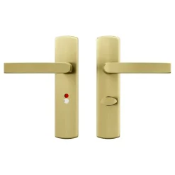 AXA deurkrukset Curve Blok goud blindschild zilver wc-/badkamersluiting 63/8