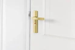 AXA deurkrukset Curve Blok goud blindschild zilver wc-/badkamersluiting 63/8