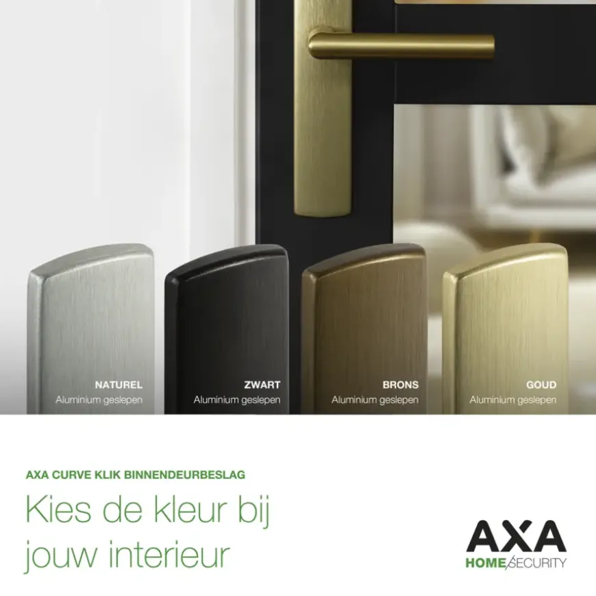 AXA deurkrukset Curve Blok goud blindschild sleutelgat PC72