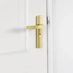 AXA deurkrukset Curve klik blindschild met wc-/badkamersluiting goud