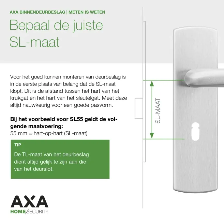 AXA deurkrukset Curve Milan zwart blindschild klaviersleutel