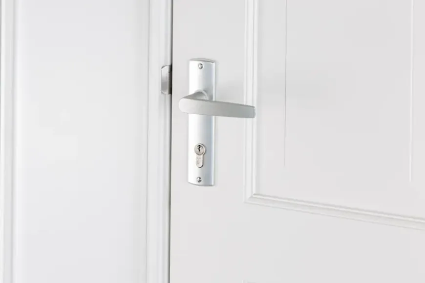 AXA langschild binnendeur aluminium kruk/cilinder 72 mm