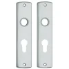 AXA langschild binnendeur kruk/cilinder aluminium 55 mm