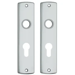 AXA langschild binnendeur kruk/cilinder aluminium 55 mm