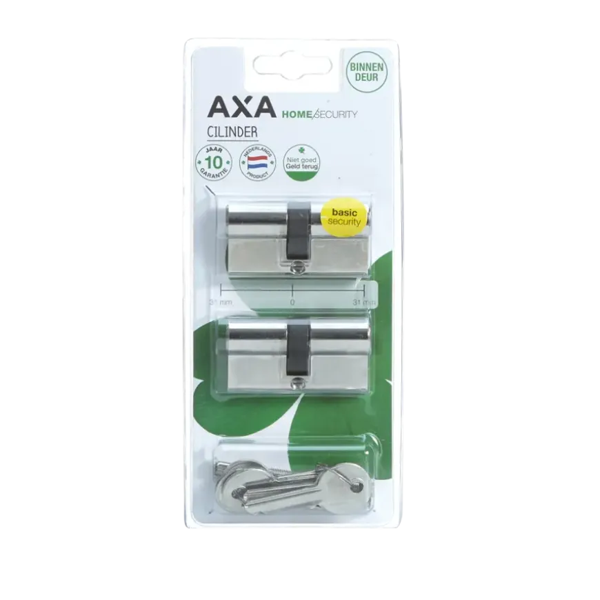 AXA profielcilinder 30-30mm gelijksluitend 2 stuks