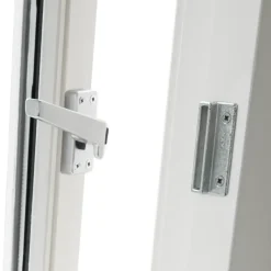 AXA Raamsluiting met drukknop links aluminium