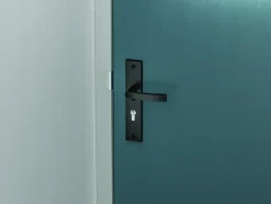 AXA veiligheidsbeslag Edge achterdeur zwart langschild met SKG 3-sterren 92 mm
