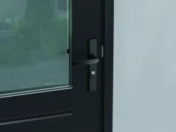 AXA veiligheidsbeslag Edge achterdeur zwart smal schild met SKG 3-sterren 92 mm