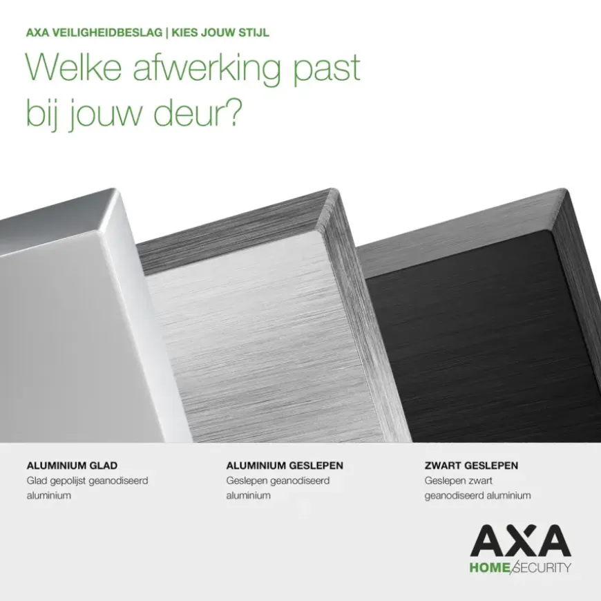 AXA veiligheidsbeslag Edge voordeur aluminium rozet met SKG 3-sterren