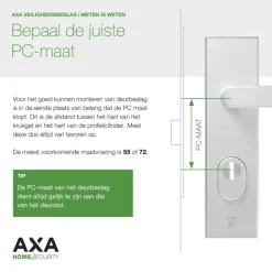 AXA Veiligheidsbeslag LS met kerntrekbeveiliging SKG-3 sterren voordeur 55 mm zwart