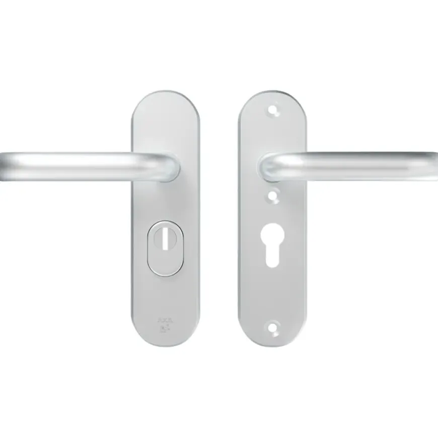 AXA veiligheidsbeslag Oval achterdeur aluminium kortschild met SKG 3-sterren 52 mm