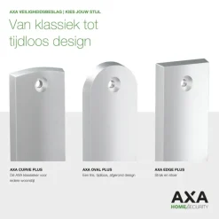 AXA veiligheidsbeslag Oval achterdeur zwart smal schild met SKG 3-sterren 55 mm